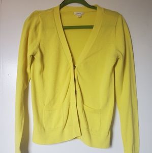 Yellow long sleeve cardigan